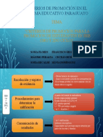 CRITERIOS DE PROMOCIÓN en El Sistema Educativo Paraguayo