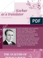 Hryhoriy Kochur As A Translator