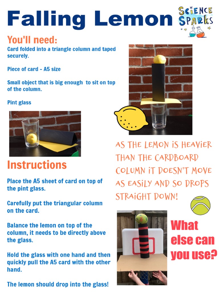 Falling Lemon Inertia Experiment | PDF