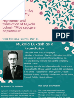 Mukola Lukash As A Translator