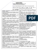 Aula 4 - SUS - Política Nacional de Vigilância em Saúde COM GABARITO