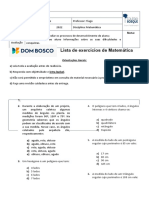 Lista de Exercícios de Geometria