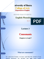 Lecture 3 English Consonants