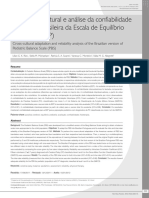 Adaptação Cultural e Análise Da Confiabilidade Da Versão Brasileira Da Escala de Equilíbrio Pediátrica (EEP)