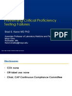 Preventing Critical Proficiency Testing Failure