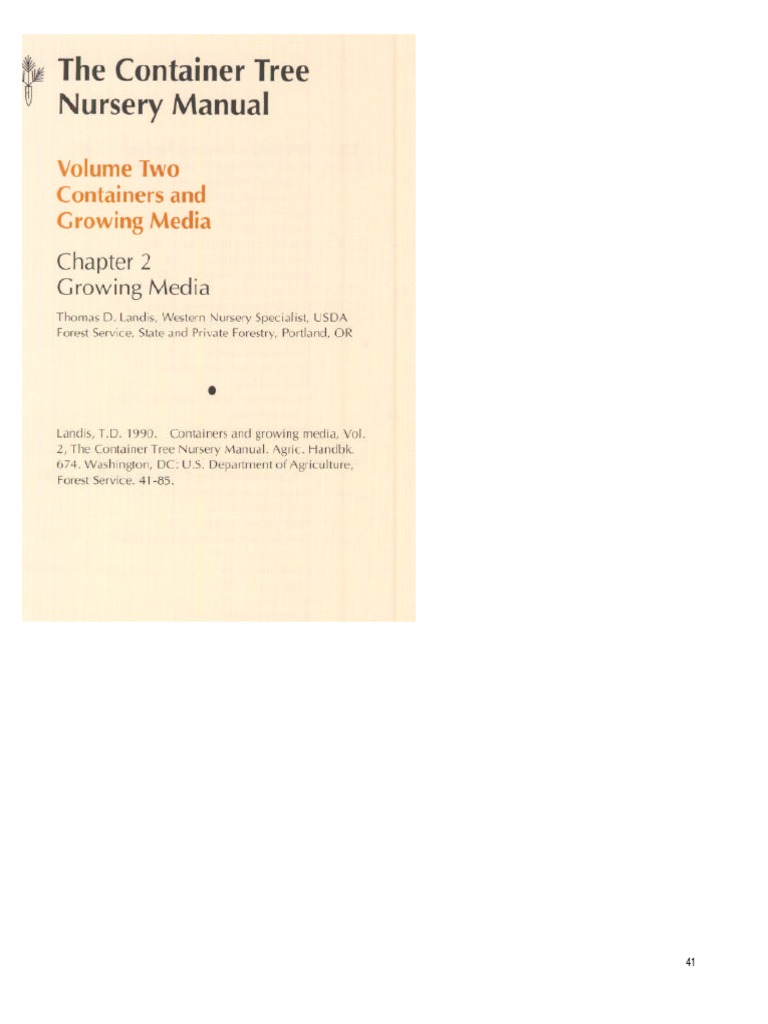 Container Tree Nursery Manual Chap 2 Download Free PDF Soil Porosity