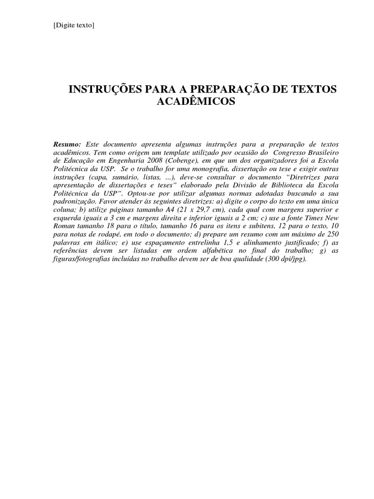 Modelo de Texto Acadêmico | PDF | Citação | Ciência cognitiva