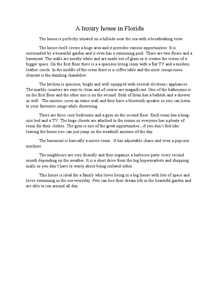 A luxury house in florida pdf