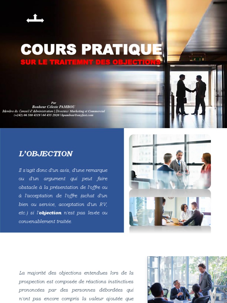 Gestion des Objections en Vente | PDF | Commercialisation | Sodles
