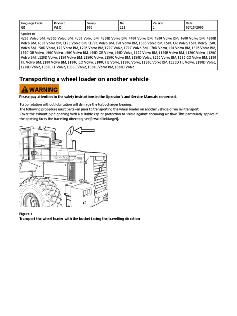 Transporting A Wheel Loader On Another Vehicle | PDF