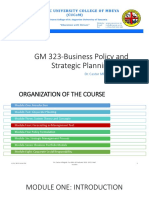 GM 323 Business Policy and Strategic Planning - Final Version