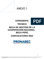 Expediente Técnico Del Concurso Beca Perú, Convocatoria 2022
