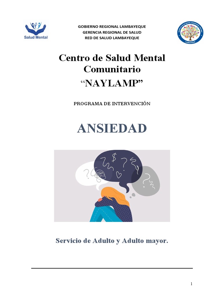Programa de Intervención en Ansiedad Naylamp | PDF | Ansiedad | Pensamiento