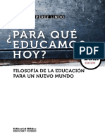 ¿Para Qué Educamos Hoy Filosofía y Teoría de La Educación (2a. e