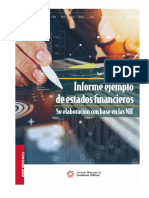 Informe Ejemplo de Estados Financieros Su Elaboraci+ N Con Base en Las NIF.