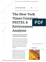 The New York Times Company PESTEL - PEST & Environment Analysis (Strategy)