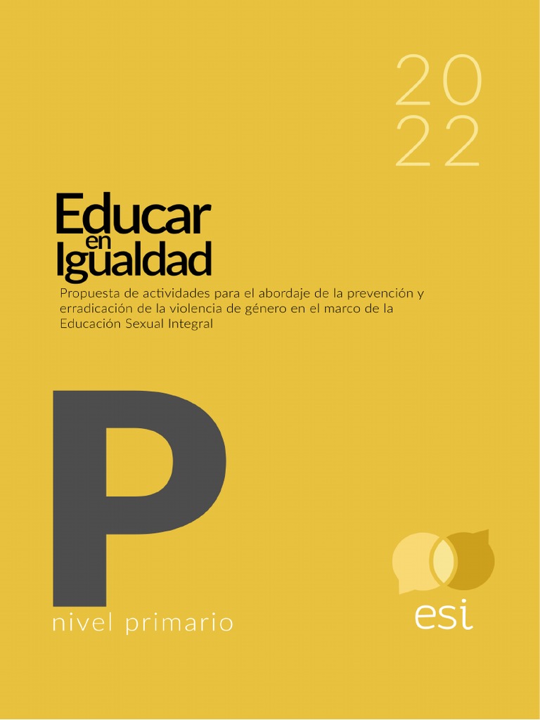 Educar En Igualdad Nivel Primario Pdf Educación Sexual Votación