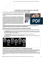 El Cuidado de Bebés Nacidos Con Labio Leporino y Paladar Hendido - Explicación Del Informe de La AAP