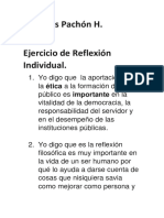 José Luis Pachón H. 10-01. Ejercicio de Reflexión Individual