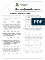 Planteamiento de ecuaciones