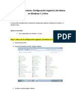 Practica 4 - Configuración Regional y de Idioma en Windows 7