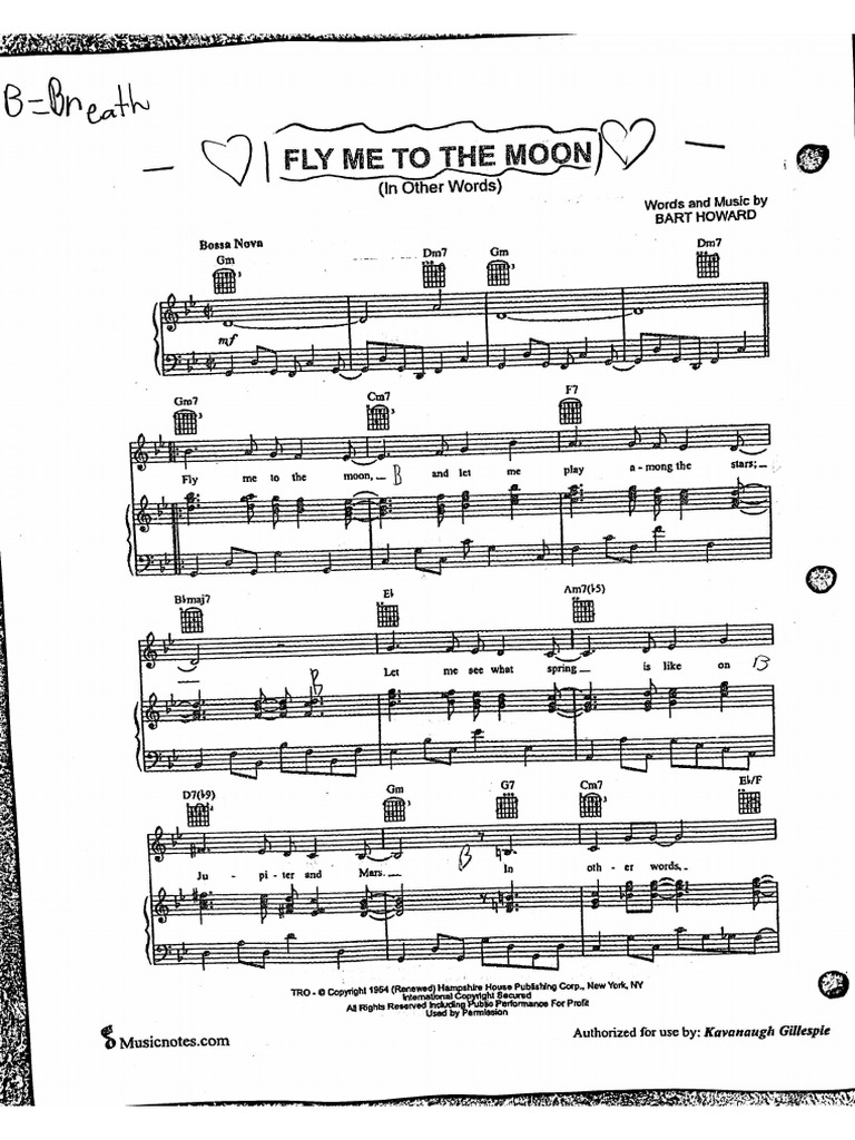 CANCION Fly Me To The Moon | PDF