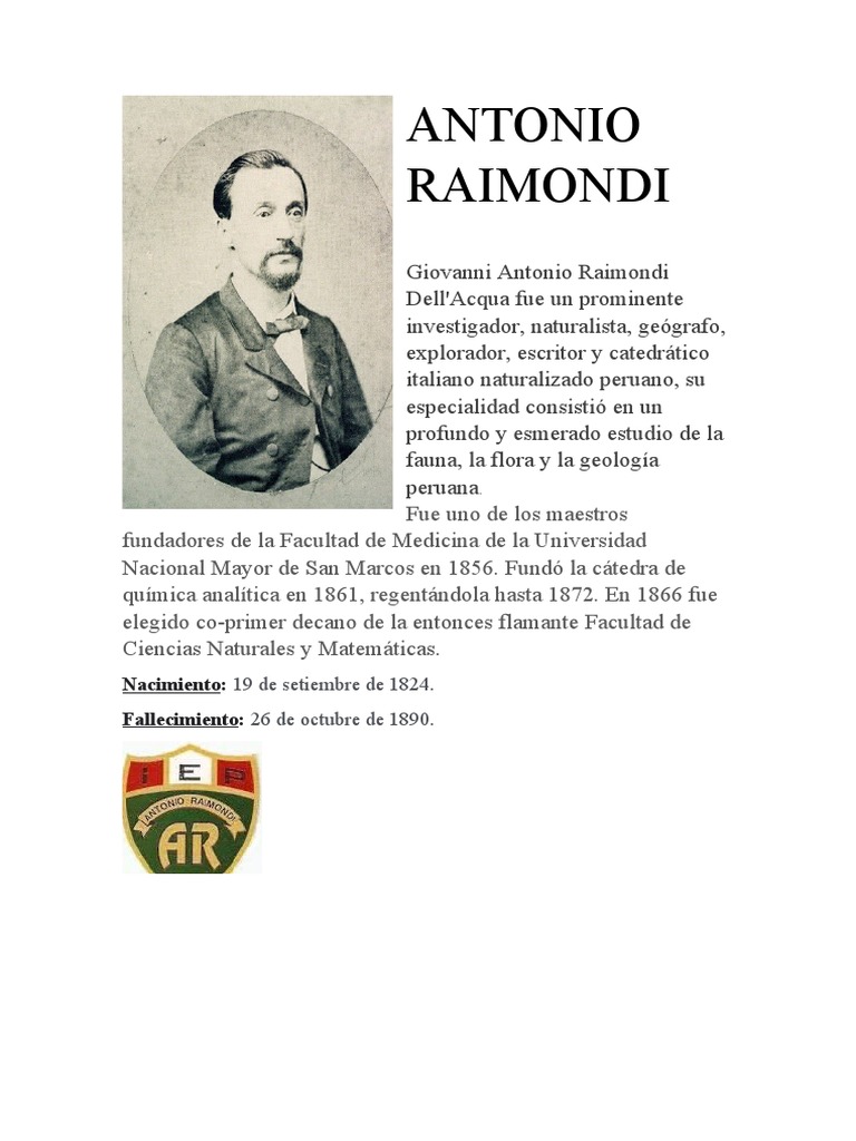 Antonio Raimondi | PDF | Ciencias sociales