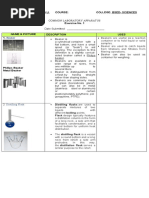 Laboratory Apparatus Assignment