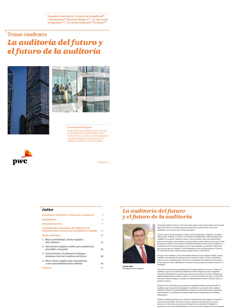 La Auditoría Del Futuro Pdf Auditoría Contralor