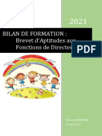 Bilan de Formation