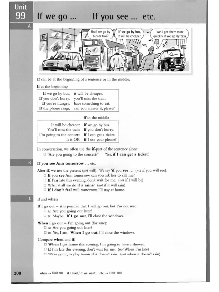 Conditionals 0 and 1 - Exercises With Answers | PDF
