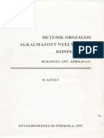 Hetedik Országos Alkalmazott Nyelvészeti Konferencia: BUDAPEST, 1997. ÁPRILIS 3-5