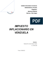 Impuesto Inflacionario en Venzuela