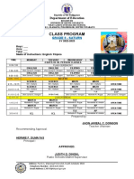 Class Program SY 2022 2023