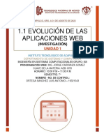 1.1 Evolucion de Las Aplicaciones WEB