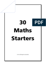 30 Maths Starters