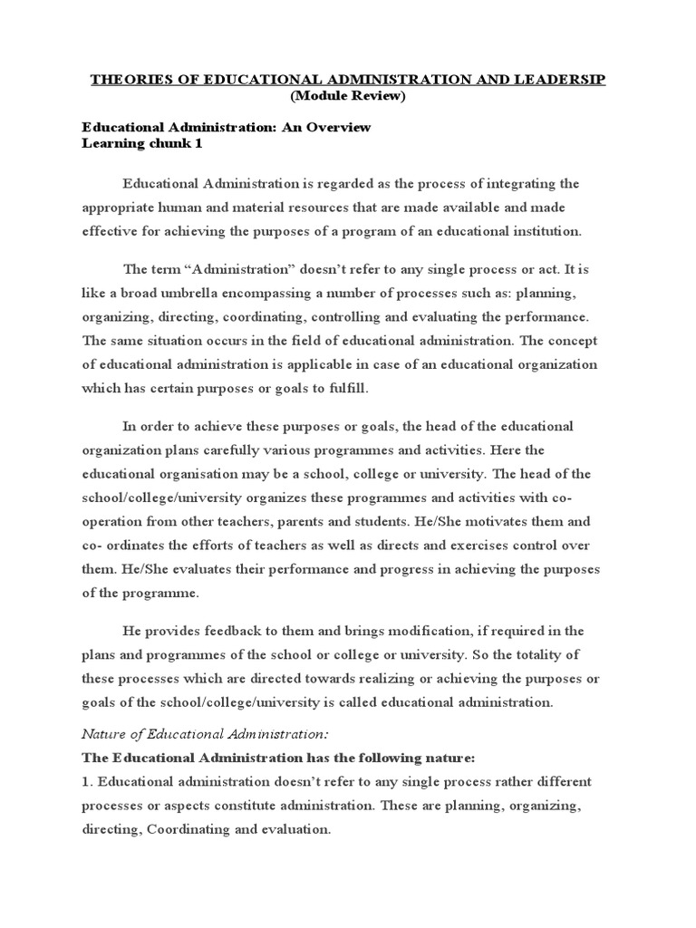 theories-of-educational-administration-and-leadership-module-review