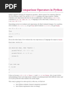 Chained Comparison Operators in Python