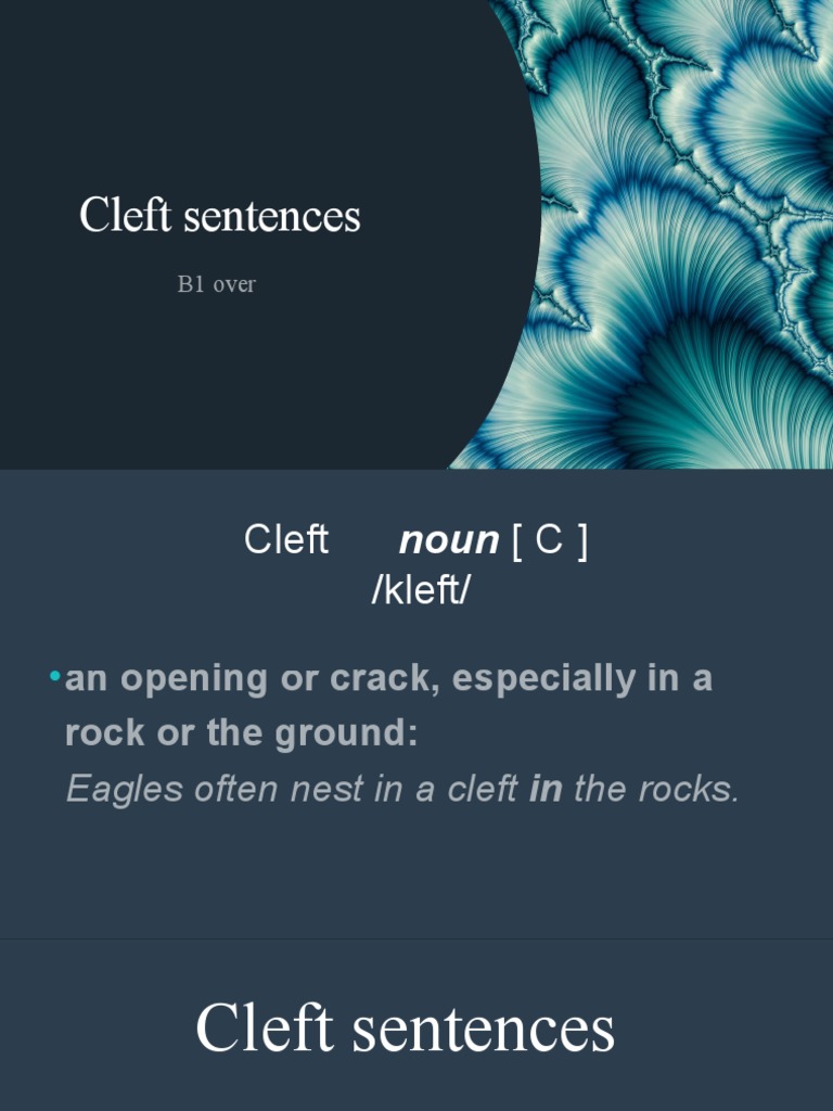 Cleft Sentences: Exercises and Examples | PDF | Sentence (Linguistics ...