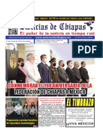 Periódico Noticias de Chiapas, Edición Virtual Jueves 15 de Septiembre de 2022