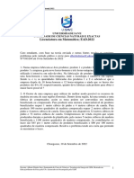 Licenciatura em Matemática EAD.2022: Unicersidade Save Faculdade de Ciencias Naturais E Exactas