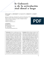 Lesión de Galeazzi: Evolución de La Articulación Radiocubital Distal A Largo Plazo