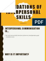 Lecture 1 - Foundations of Interpersonal Skills