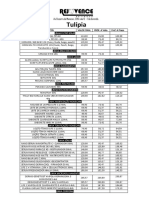 Tabela de Preço Tulípia