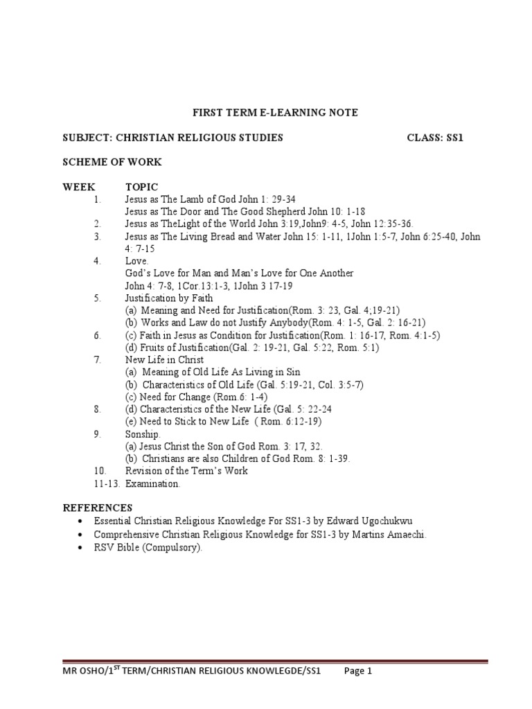 E-Learning Notes on Jesus as the Lamb of God | PDF | Justification ...
