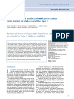 Revisión Del Uso de Insulinas Sintéticas en Caninos Como Modelo de Diabetes Mellitus Tipo 1