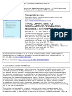 Travel Characteristics Survey - Method of Expanding Household Interview Survey Data