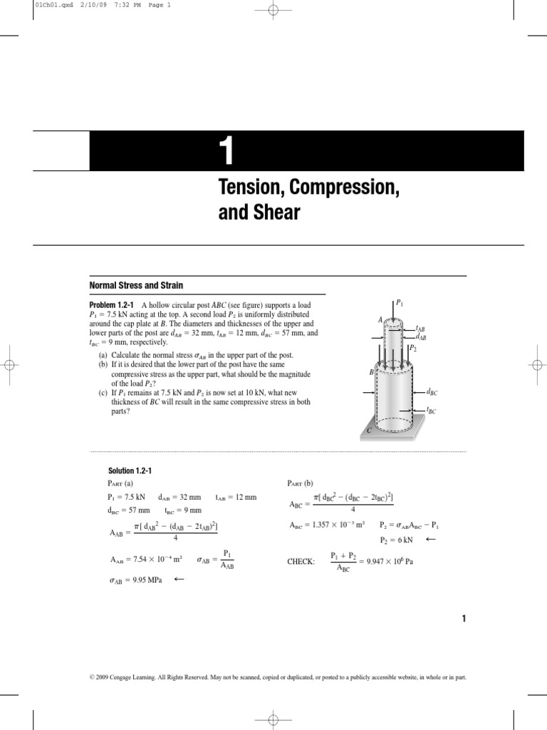 Mechanics of Materials SI Edition 7th - Solution Manual | PDF | Stress ...