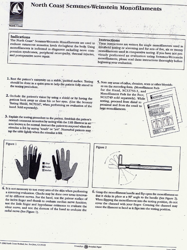 Handout2SemmesWeinsteinMonofilaments PDF