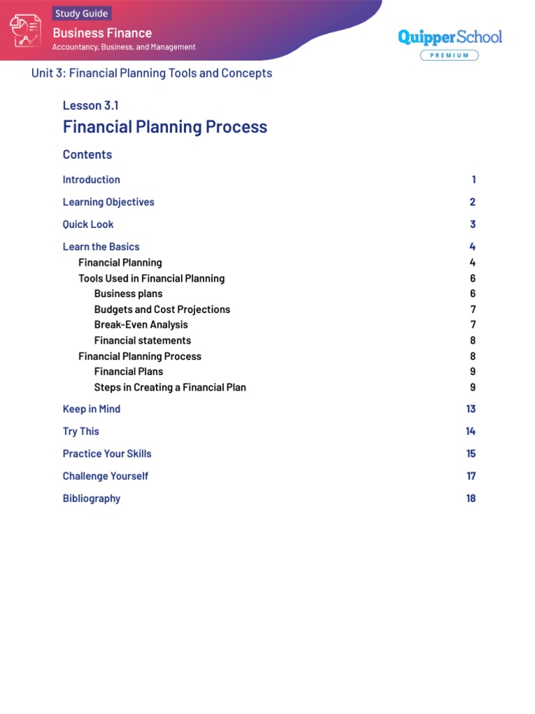 Financial Planning Tools Overview | PDF | Budget | Financial Plan